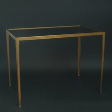 Vintage Couchtisch Vereinigte Werkstätten München Messing + Rauchglas 1.AIO
