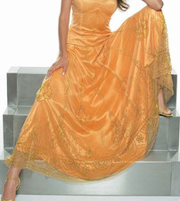 RICK CARDONA Damen Designer-Maxirock Pailletten Perlen bestickt Perlenstickerei