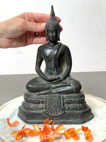 Antiker bronze buddha - bronze,