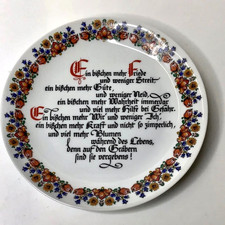 Spruch Wandteller Porzellan