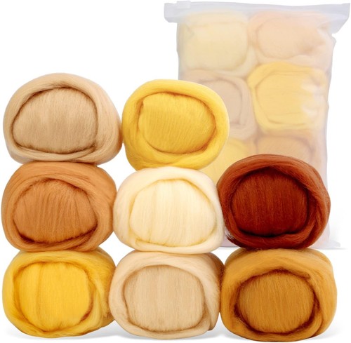 Filzwolle set 80g herbstfarben - set,