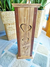 Blumensäule, Blumenständer, Säule,Podest,Holz,Herz,Blume, handarbeit, Höhe 70 cm