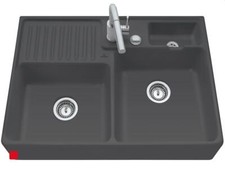 Villeroy & Boch Spülstein Doppelbecken Graphit - 6323 92 i4 Keramikspüle