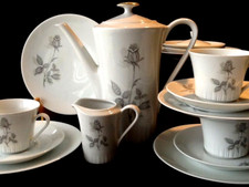 Mitterteich Porzellan weiß Rosendekor Rosen Rose Kaffeeservice Konvolut 15 Teile