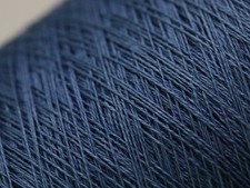 L19 (50€/kg) 250g KRISTALL BAUMWOLLE OZEAN-SAPHIR SEIDENGLANZ (34/2) Zwirn Wolle