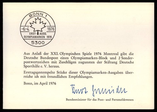 Brd ministerkarte 1976 - brd,