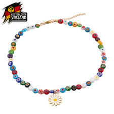 Bunte Daisy Halskette Boho