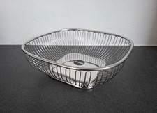 Alessi  Brotschale Obstschale Drahtkorb Edelstahl Schale Korb quadratisch 23x23