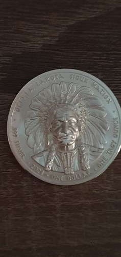 Sitting bull 1oz silver - sitting,