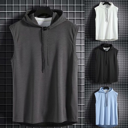 Herren schwarz muskel hoodie - schwarz,