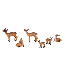 6 Stück Reh Figuren
