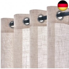 Woaboy Leinen Gardinen Weiß