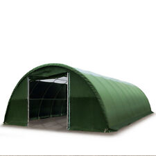 Rundbogenhalle 9,15x20m mit Oberlicht Industriezelt ZelthallePVC grün