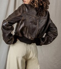Damen Cropped Jacke Vintage