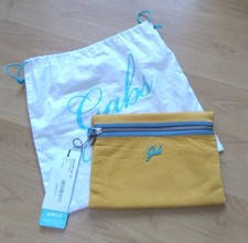 GABS GPACKET?Beauty Bag?ocker?Leder?NEU