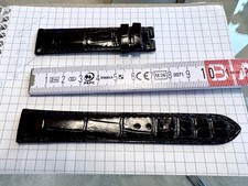 ROLEX Original ALLIGATOR / Kroko Lederarmband  18/16 MM Uhrenarmband