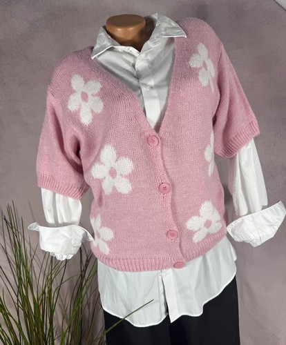 Strick cardigan mit - strick,
