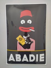ABADIE Zigarettenpapier Wien# Afrikaner # Emailschild 60 x 40 cm # topp Zustand