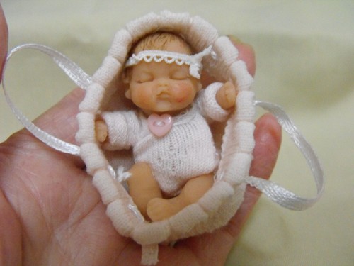 Ooak puppenhaus miniatur baby - miniatur,