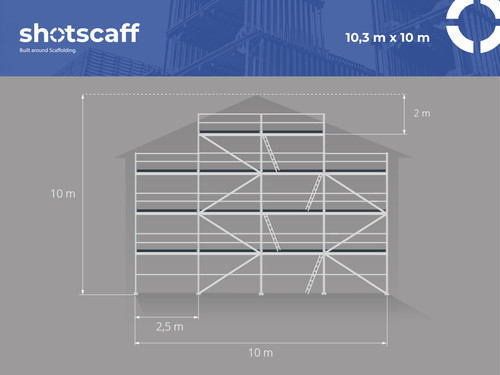 10x10m giebelgerüst kein - 10x10m,