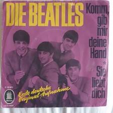 THE ('DIE') BEATLES "KOMM GIB MIR DEINE HAND" GERMAN ORIGINAL RARE 45 NICE COPY!