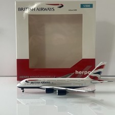 Herpa Wings British Airways Airbus A380 Reg:  G-XLEL RARE MODELL 1:500