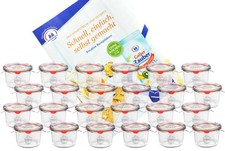 24 Weck Gläser 80ml Deckel
