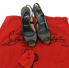 Louboutin Pumps 36,5  schwarz Kork Sandale high heels, top