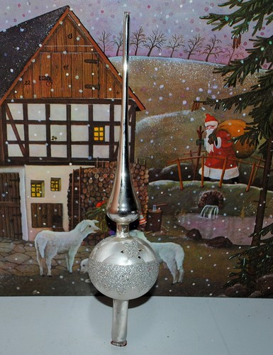 Vintage silver glass christmas - silver,