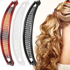  3 Stück Banana Clip,Retro Bananen Haarspange,Bananenspange Haare,Tragbar  
