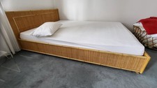 Vintage Bambus/Rattan Bett