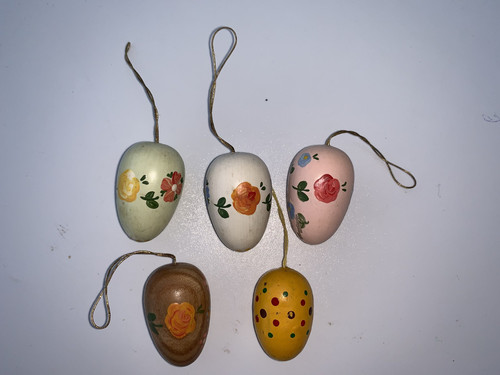 Osterdeko holzeier bunt - 5,