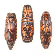3er Set Afrika Ethno Wandmaske