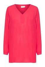 Kaffe Amber V-Neck Tunic Damen Bluse Tunika Fiery Red Gr.44 Neu&Ovp