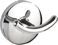 WENKO Cuba Duo Wandhaken Glänzend Handtuch-Haken Zinkdruckguss 5.5 x 5 x 4 cm