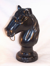 Pferdekopf, Metallguss, Zinn/Zink-Legierung, H. 26 cm, Antik