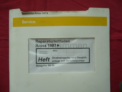 Reparaturleitfaden seat arosa - reparaturleitfaden,