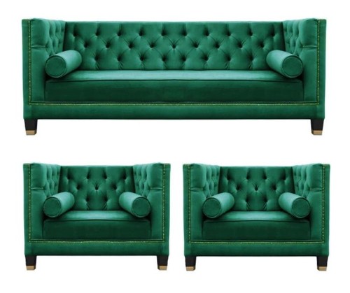 Grüne chesterfield couch samt - grüne,