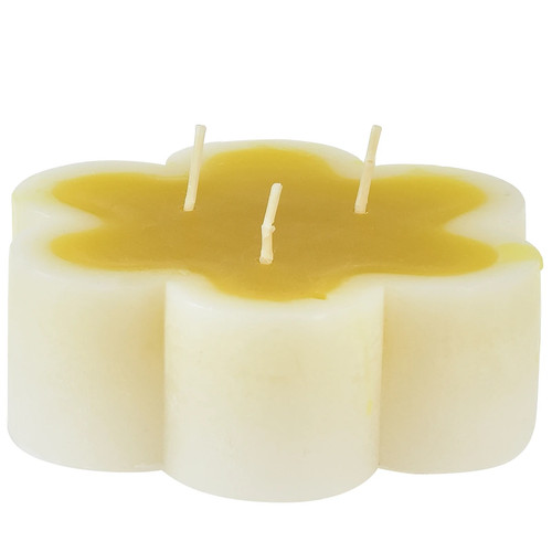 Dreidochtkerze deko blüte - dreidochtkerze,