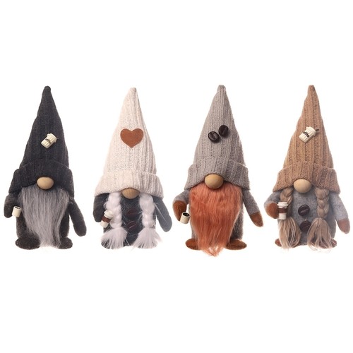 Knitted couple coffee gnome - couple,
