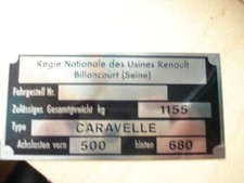 Typenschild Renault Schild