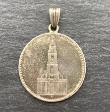 900/- Silbermünze, Anhänger, 5 Reichsmark, Hindenburg, Garnisonkirche, 1935, A