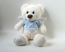 Sunkid Teddy Bär Schutzengel Flügel blauer Pullover Stofftier Plüschtier (T227)
