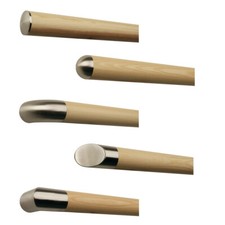 Handlauf Holz Kiefer Fichte Tanne Geländer lackiert Wand Treppe Edelstahl Ende