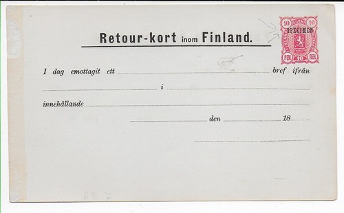 Blanko retour kort finland - retour-kort,