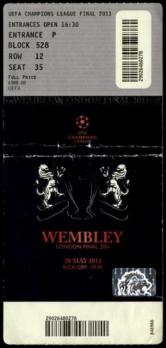 Ticket 2011 barcelona vs - fc,