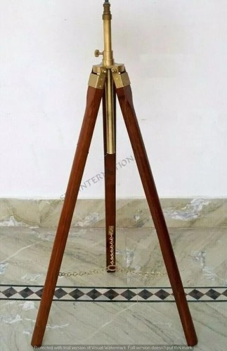 Holz eck stehlampe tripod - holz,
