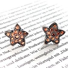 KRIKOR Ohrstecker Sterne mit Kristallen 'rose gold' altsilber