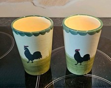 Hahn und Henne Zeller Keramik 2 Becher Milchbecher Saftbecher 200 ml