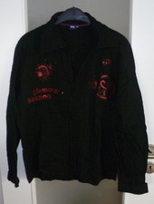 grandiose elegante CECIL Bluse in schwarz mit roter Stickerei, Gr. XL